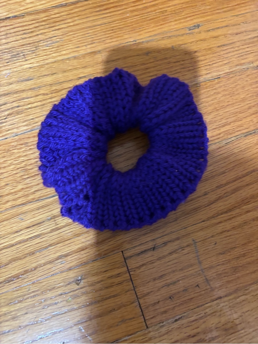 Purple Knit Scrunchie